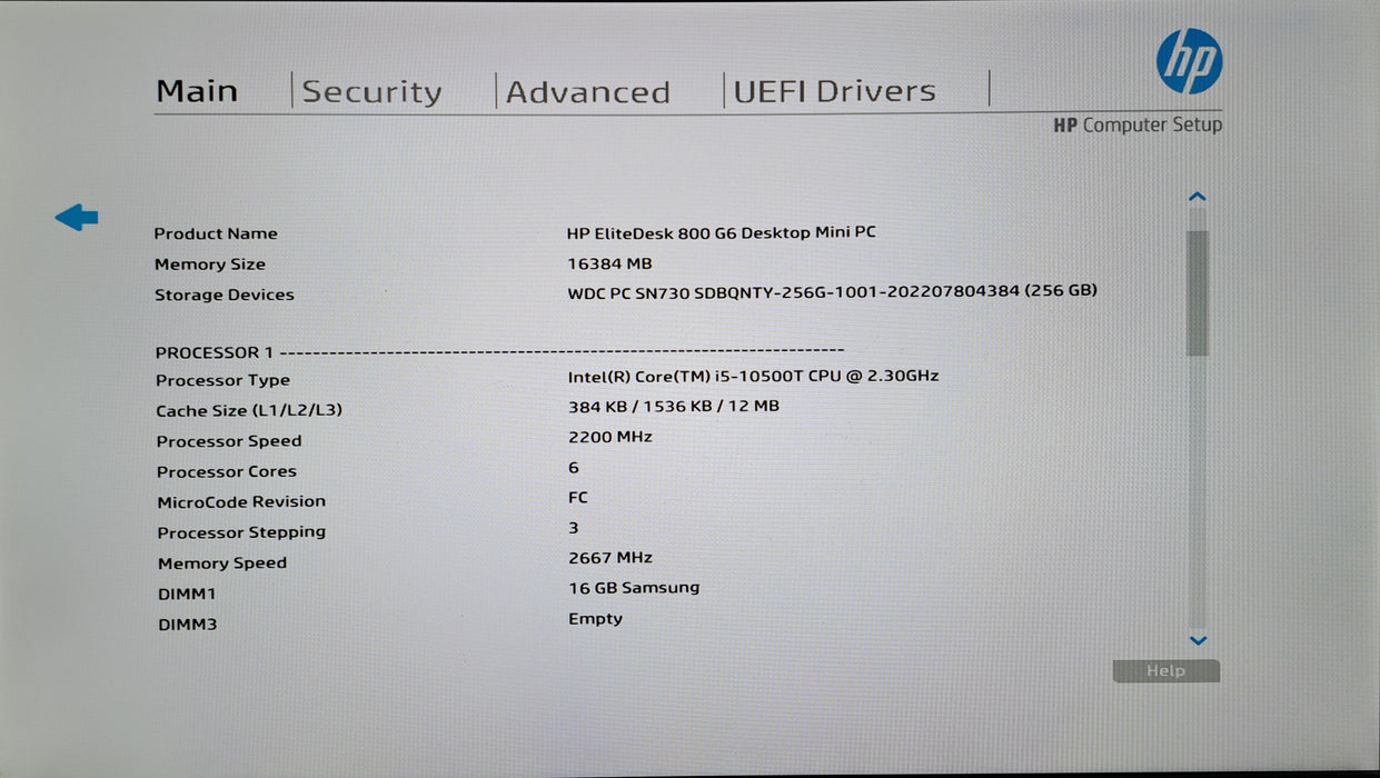 HP EliteDesk 800 G6 Mini PC | Intel Core i5-10500T, 16GB DDR4, 256GB NVMe *READ*
