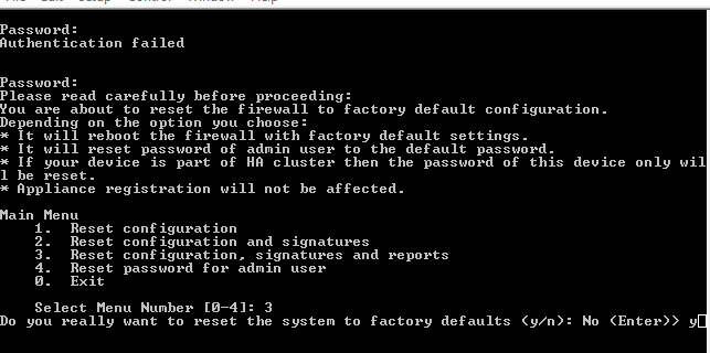 Sophos XG 330 Rev. 2 Firewall Security Network Appliance, Factory Reset