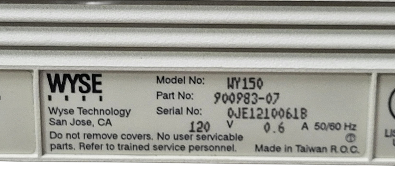 Wyse WY-150 12” CRT Terminal Monitor Vintage | READ