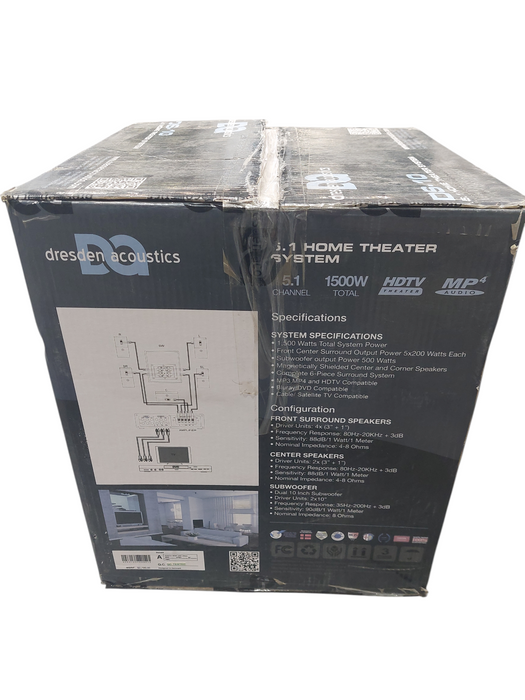 DA Dresden Acoustics DS-10 5.1 Home Theatre System New in Box