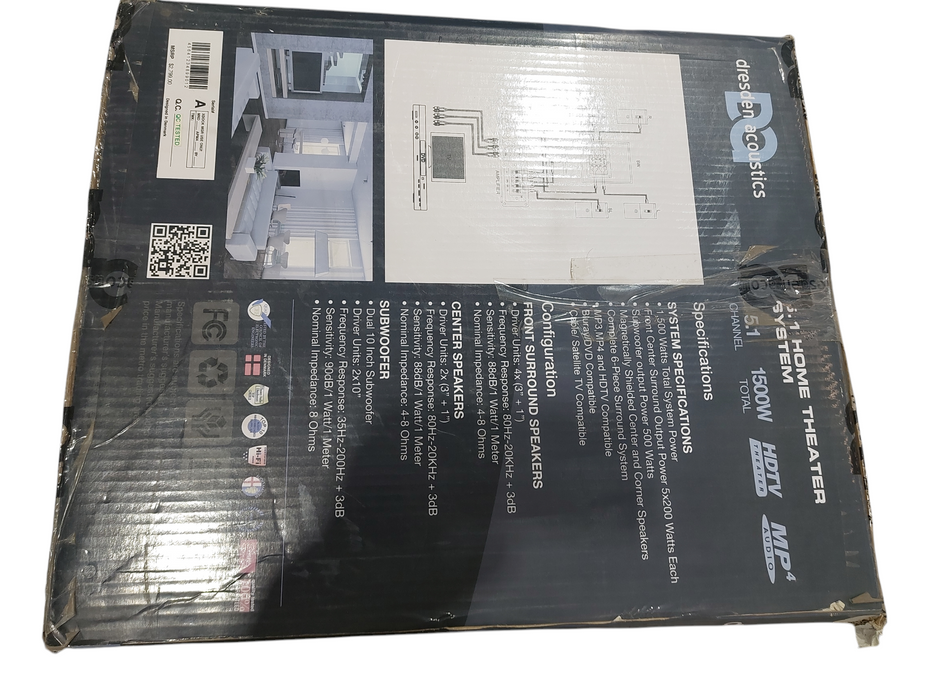 DA Dresden Acoustics DS-10 5.1 Home Theatre System New in Box