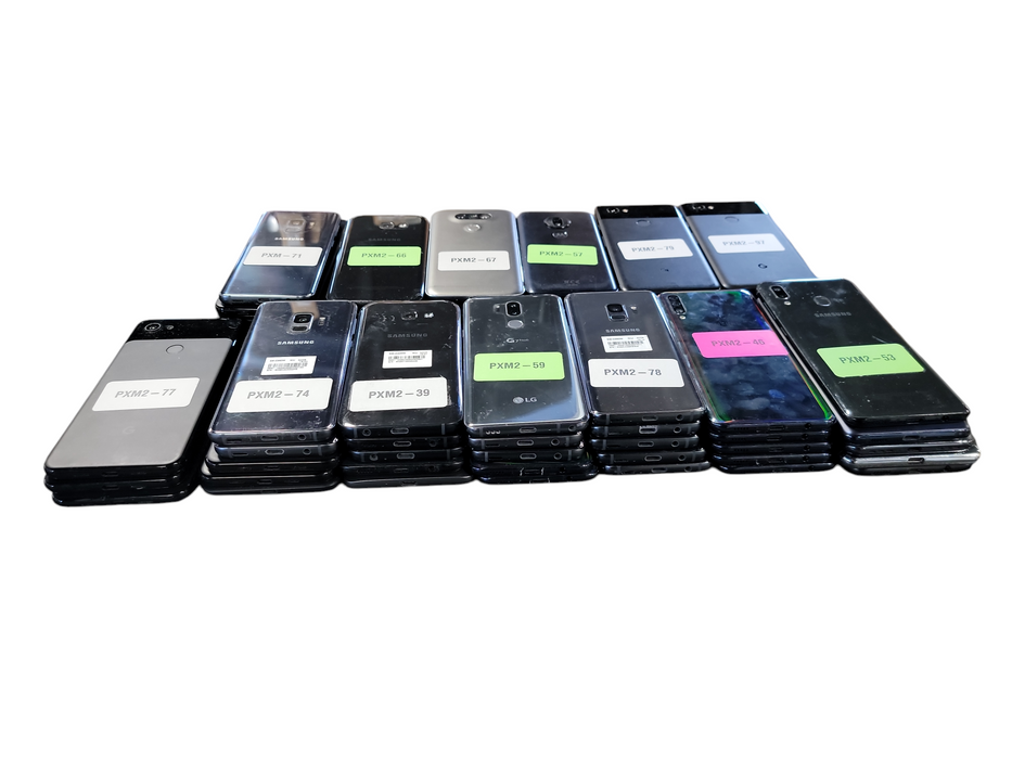 Lot of 63x Android Phones [Samsung / Google / ZTE | B Condition][PXM2-2]