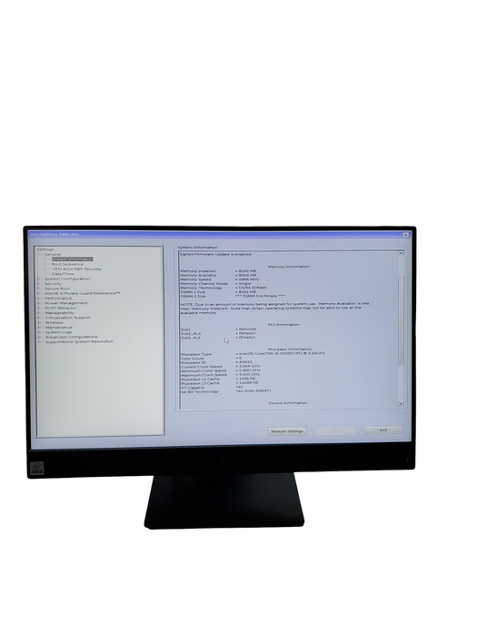 Dell OptiPlex 7480 AIO Intel i5-10500 3.10GHz 8GB RAM  NO-HDD/SSD (READ)
