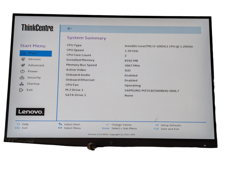 Lenovo ThinkCentre M60e Intel Core i3-11005G1 8GB RAM 256GB NVMe SSD