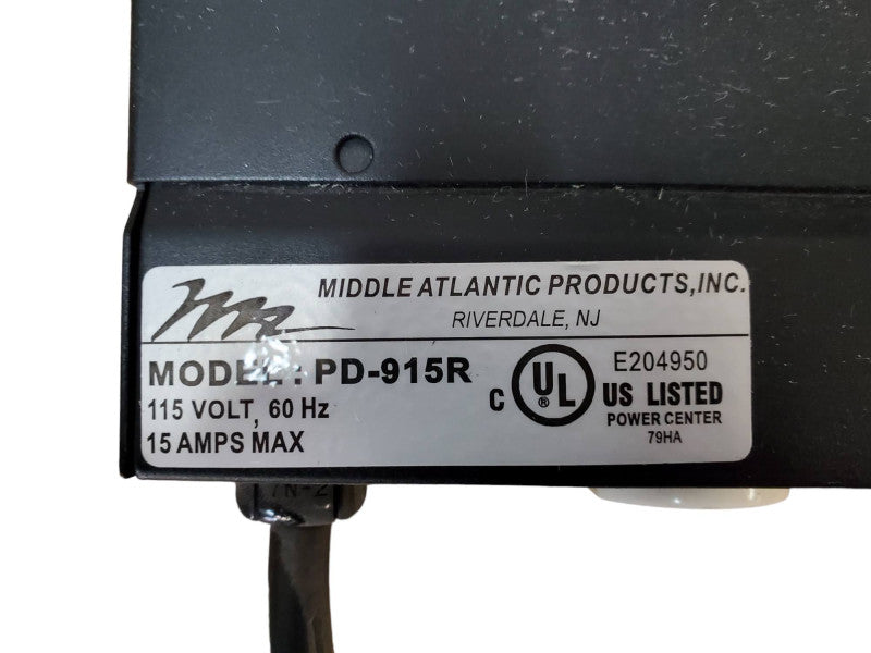 Middle Atlantic PD-915R 1U Rack Mount PDU @