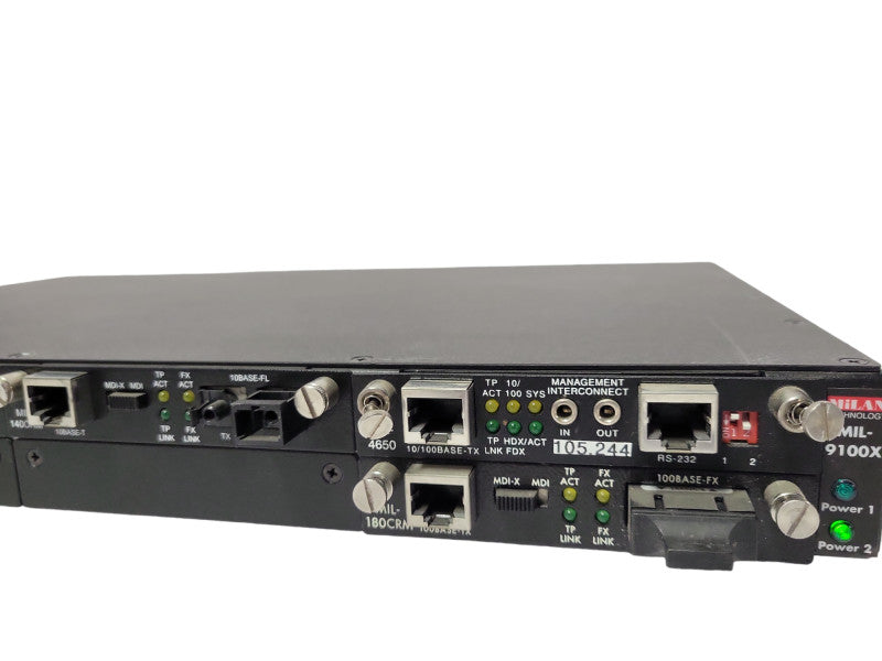 MiLAN Technology MIL-9100X 8 Slot Chassis w/ 3x Cards, 1x PSU, READ _