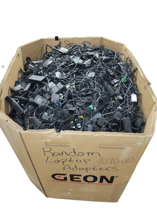 Bin of Approx 1070lbs Assorted Mix OffBrands Laptop Power Adapters (AS-IS)