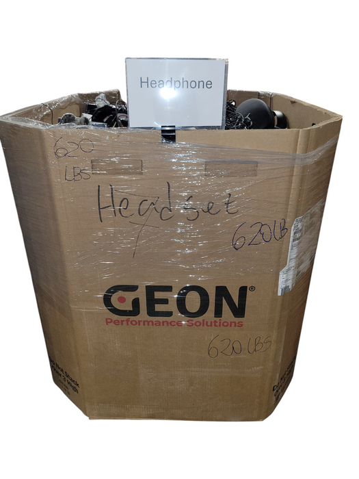 Bin of Assorted Headphones, Approx 620lbs