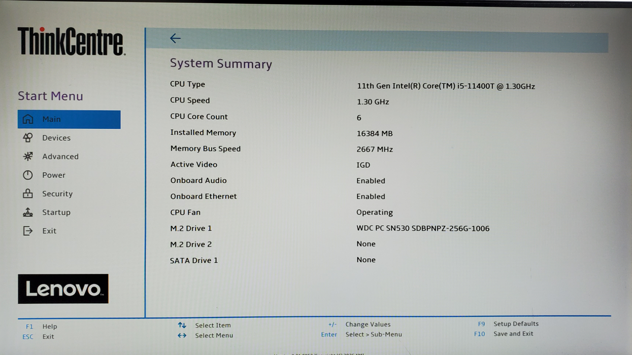 Lenovo ThinkCentre M70q Gen 2 USFF - Intel Core i5-11400T, 16GB DDR4, 256GB NVMe