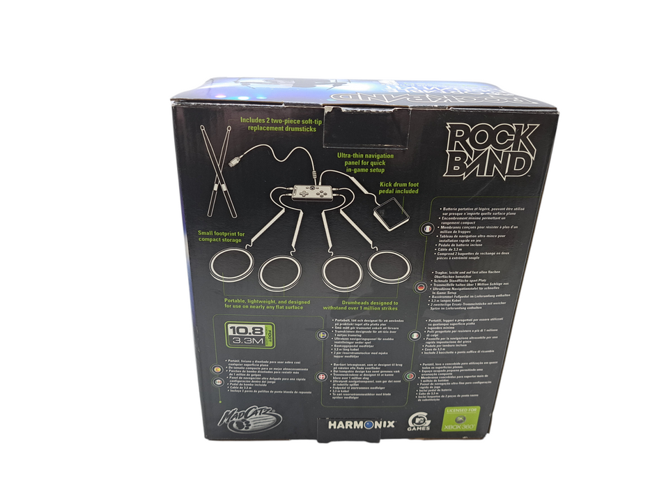 Harmonix MadCatz 2008 XBOX 360 Rockband Portable DrumKit (Open Box)