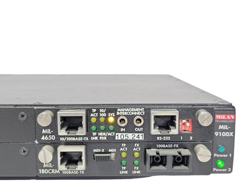 MiLAN Technology MIL-9100X 8 Slot Chassis, 3x Cards, No PSU, READ _