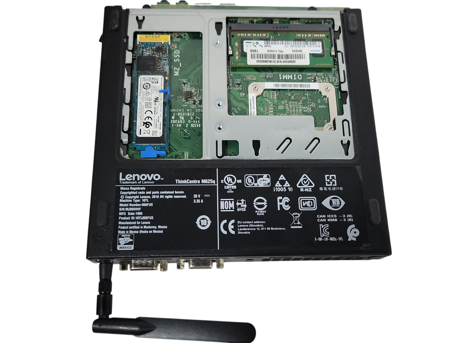 Lenovo ThinkCentre M625q AMD E2-9000e Radeon R2 1.5GHz 4GB DDR4, 250GB NVMe, SEE