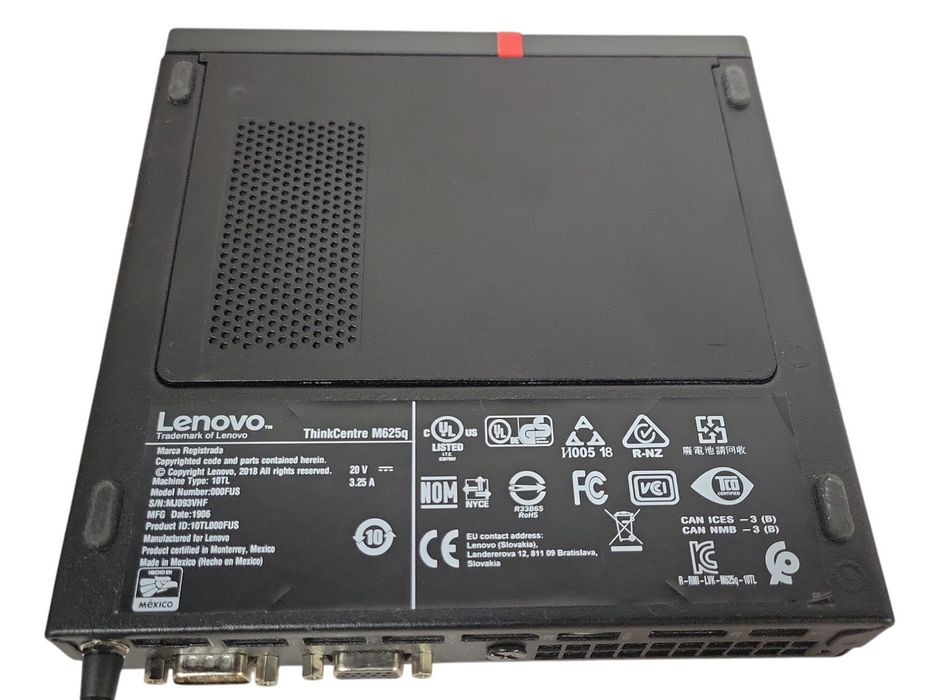 Lenovo ThinkCentre M625q AMD E2-9000e Radeon R2 1.5GHz 4GB DDR4, 250GB NVMe, SEE