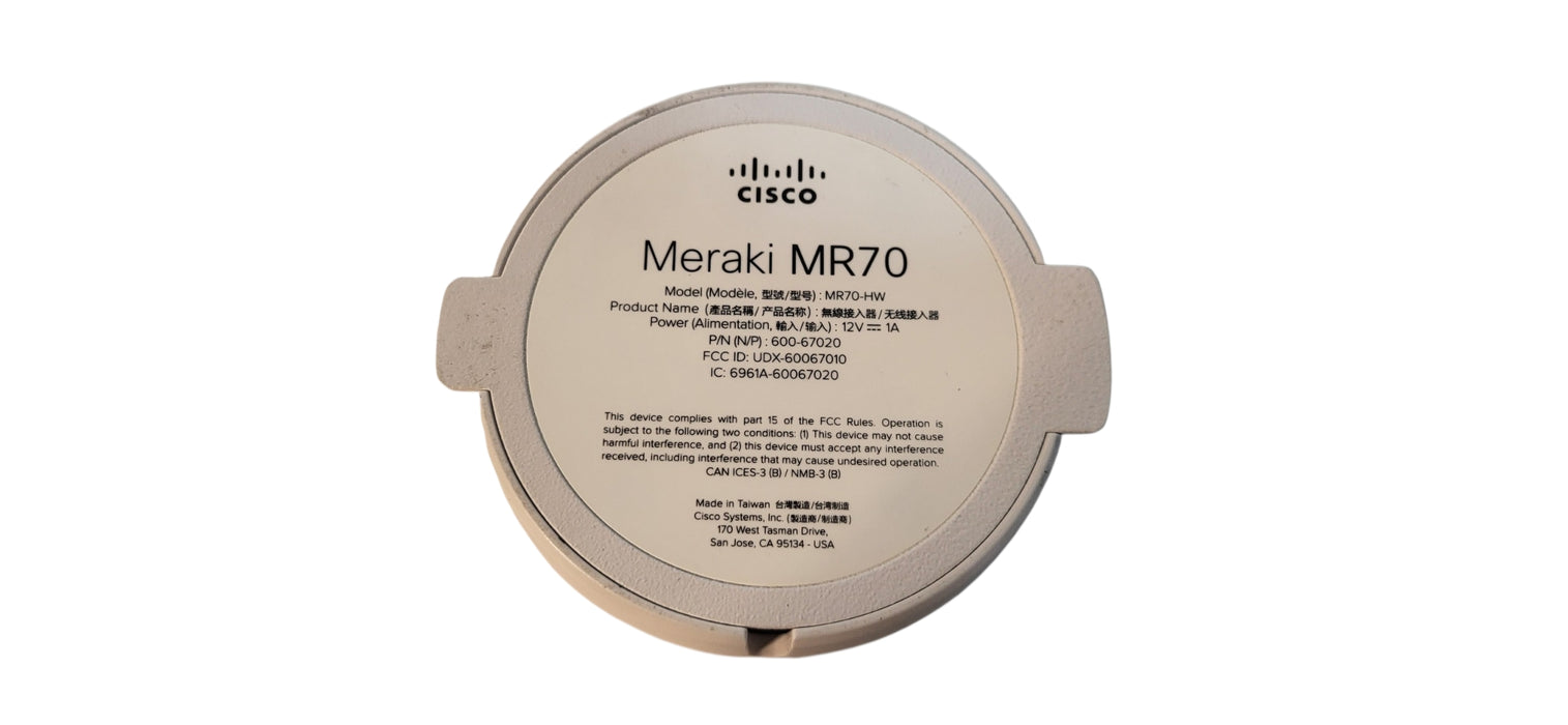 Cisco Meraki MR70-HW Outdoor Wireless Access Point- Unclaimed