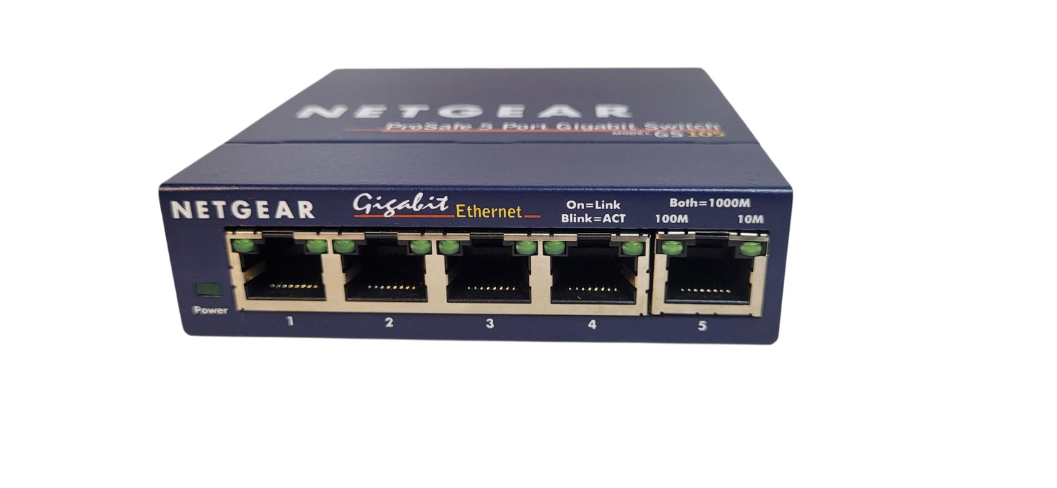 NETGEAR GS105 ProSafe 5-Port Gigabit Ethernet Switch W/Box