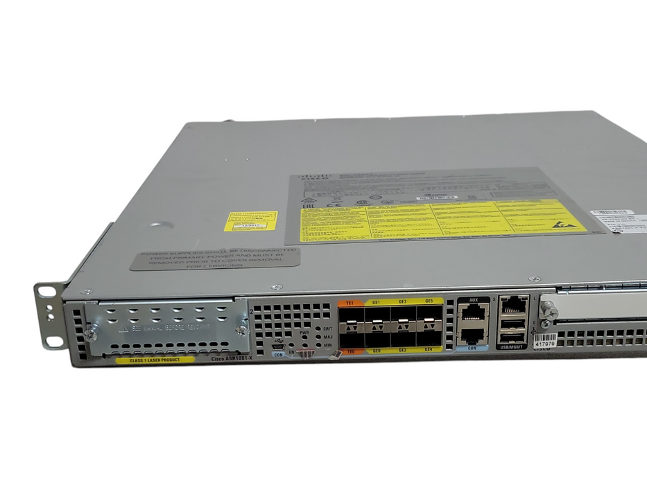 Cisco ASR1001-X Aggregation Services Router | 6x 1GE SFP | 2x 10GE SFP+