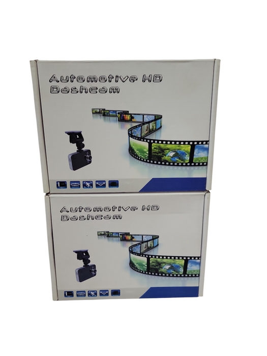 Lot of 2x Open Box Automotive HD Dashcam, No SD Card