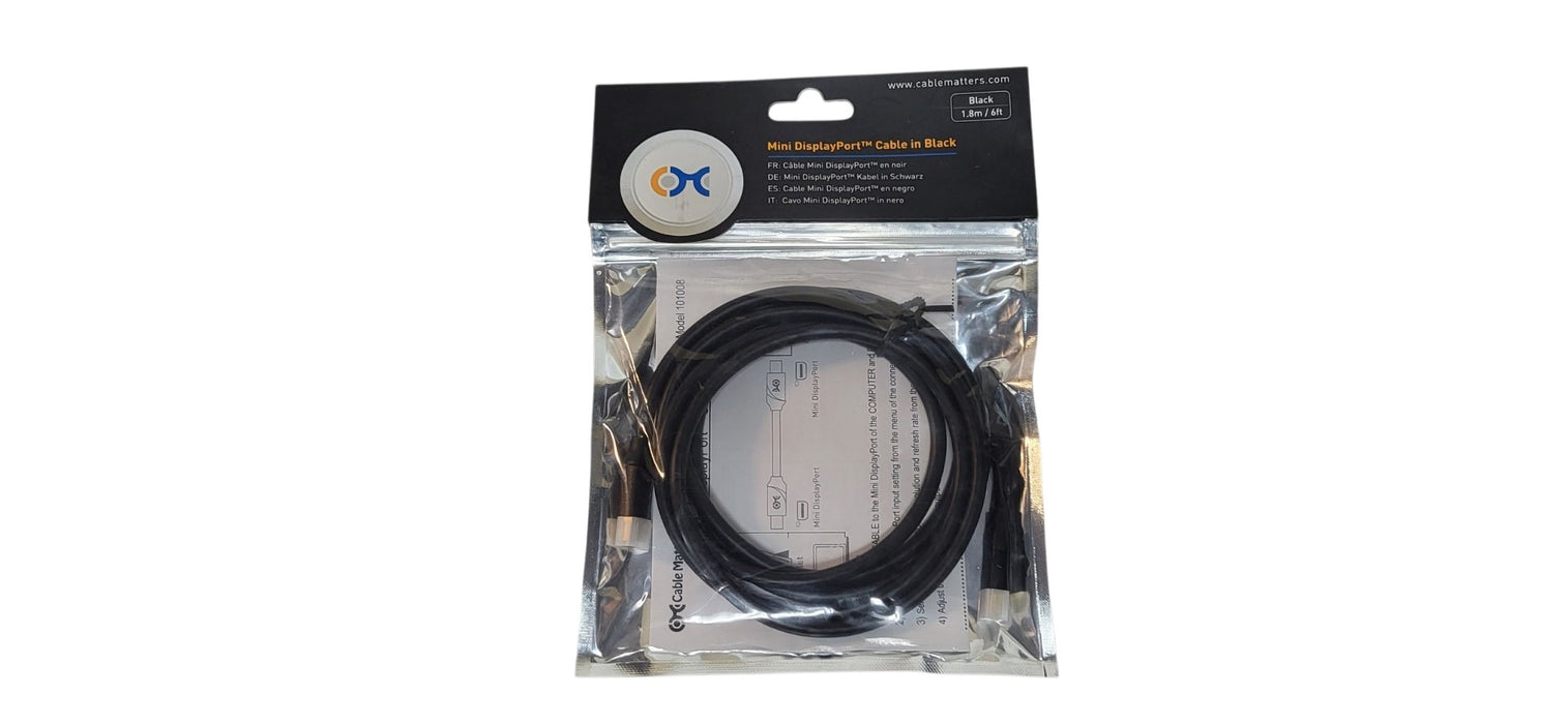Lot of 7x Brand New Cable Matters Mini DisplayPort to Mini DisplayPort Cable 6ft