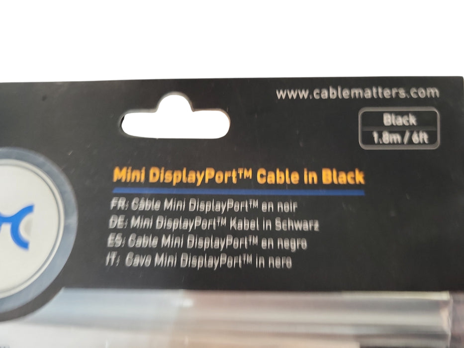 Lot of 7x Brand New Cable Matters Mini DisplayPort to Mini DisplayPort Cable 6ft