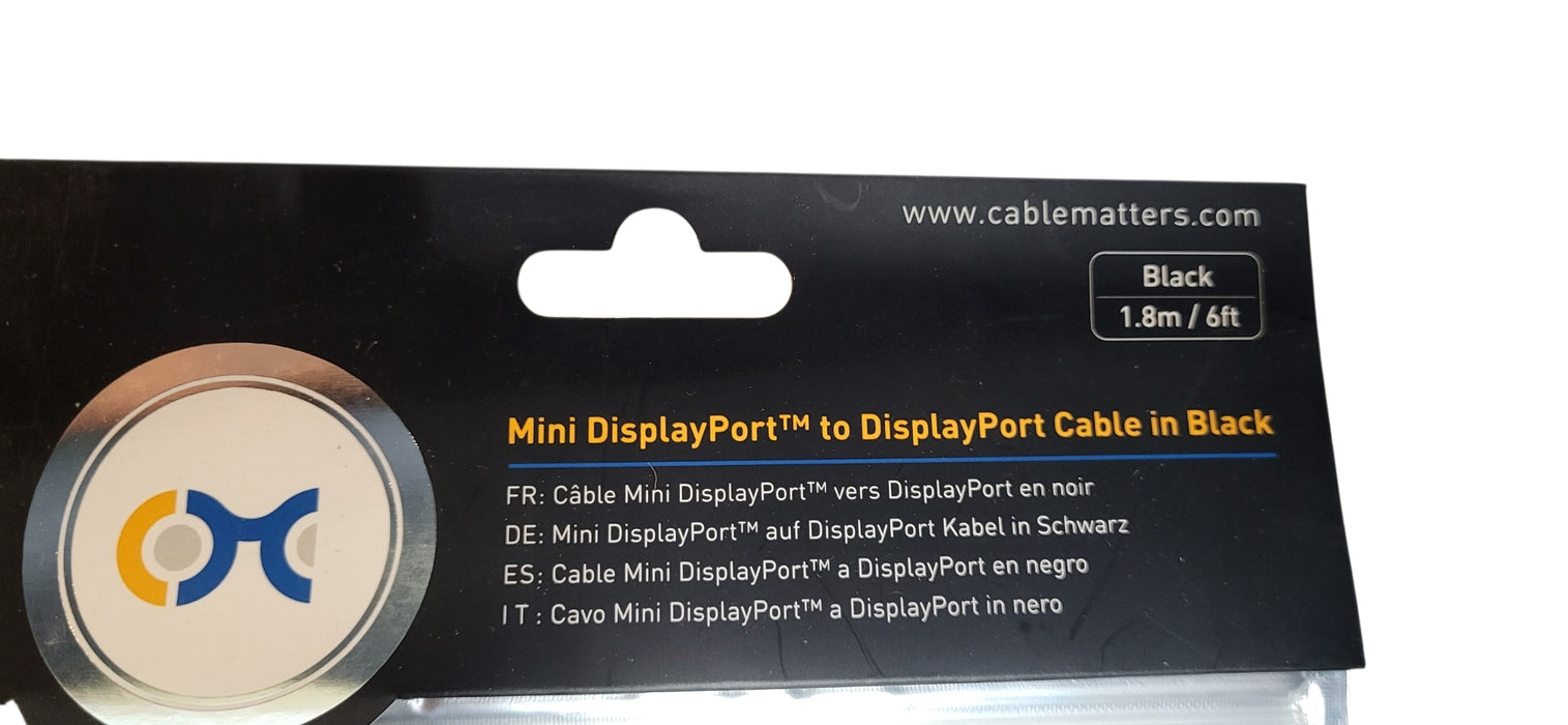 Lot of 5x Brand New Cable Matters Mini DisplayPort to DisplayPort Cable 6ft