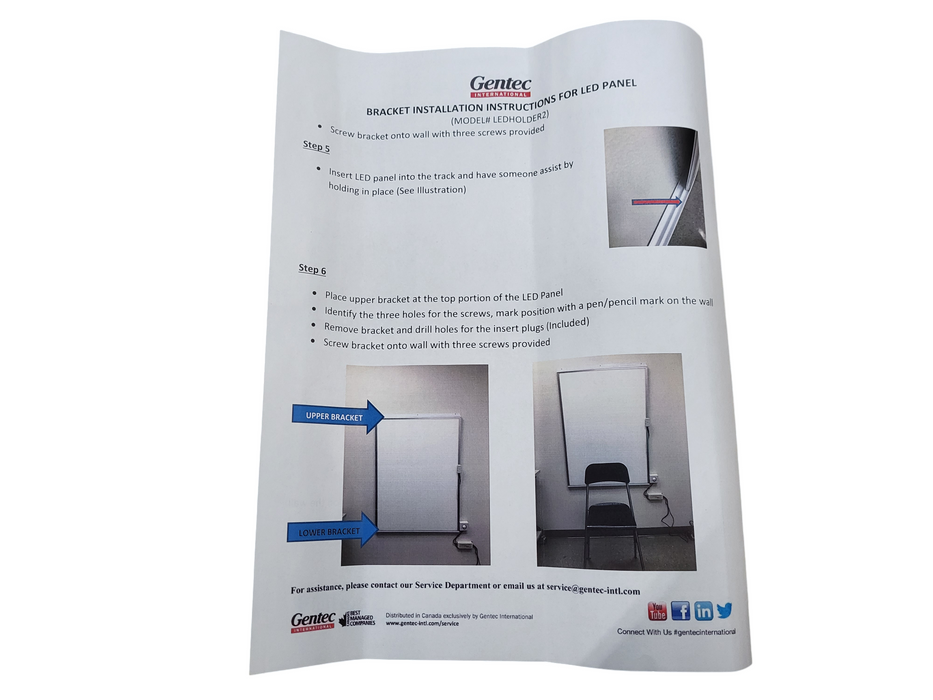 Brand new GENTEC LEDHOLDER2 Mounting Frames for LED Panel