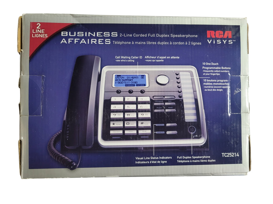 RCA ViSYS 25214 2-Line Corded Business Office Phone