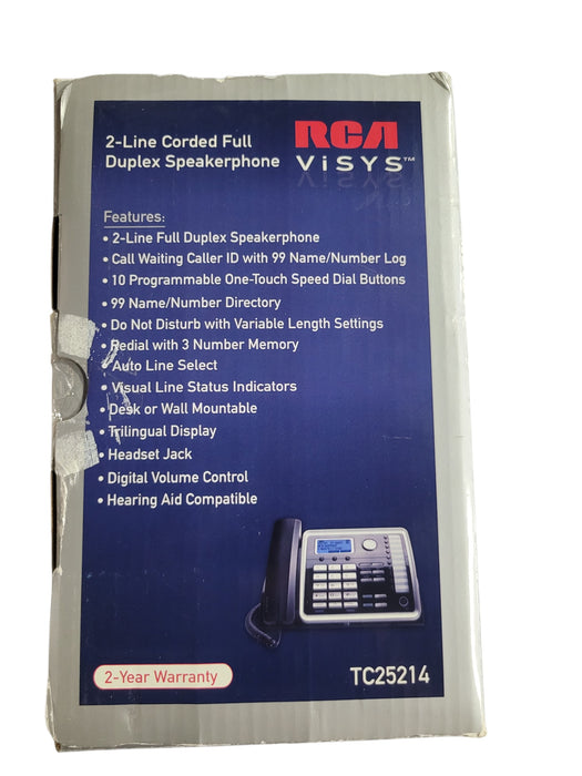 RCA ViSYS 25214 2-Line Corded Business Office Phone