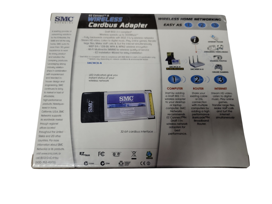 SMC SMCWCB-G WIRELESS Cardbus Adapter 802.11g