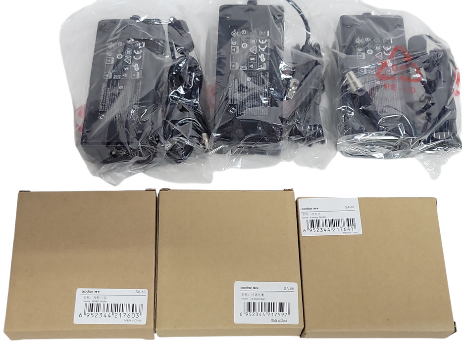Open-Box kit of 3x Godox S30 Focusing LED Light