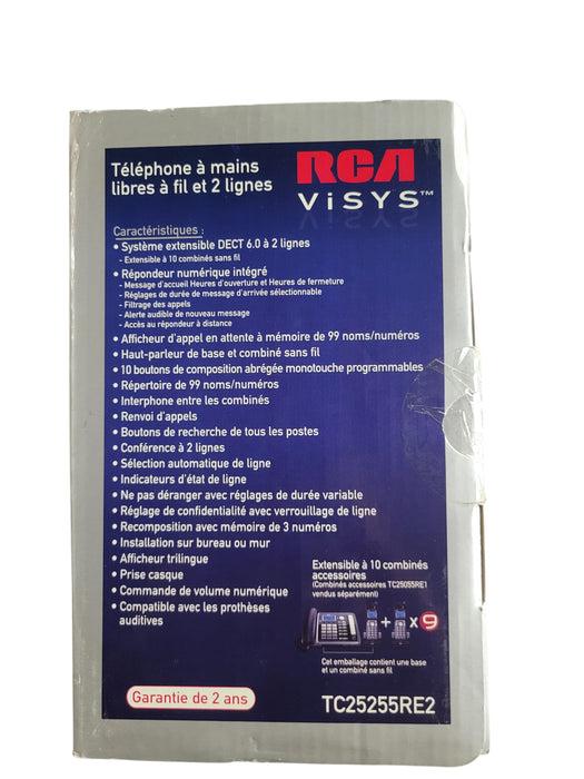 RCA TC 25255RE2 A 2 Line Expandable Corded Digital Answering System | READ