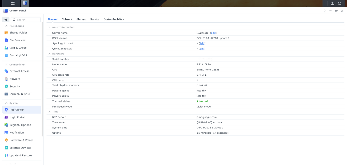 Synology RS2416RP+ 12-Bay NAS Server w/ 7x2TB HDDs & 12x 3.5" Caddies