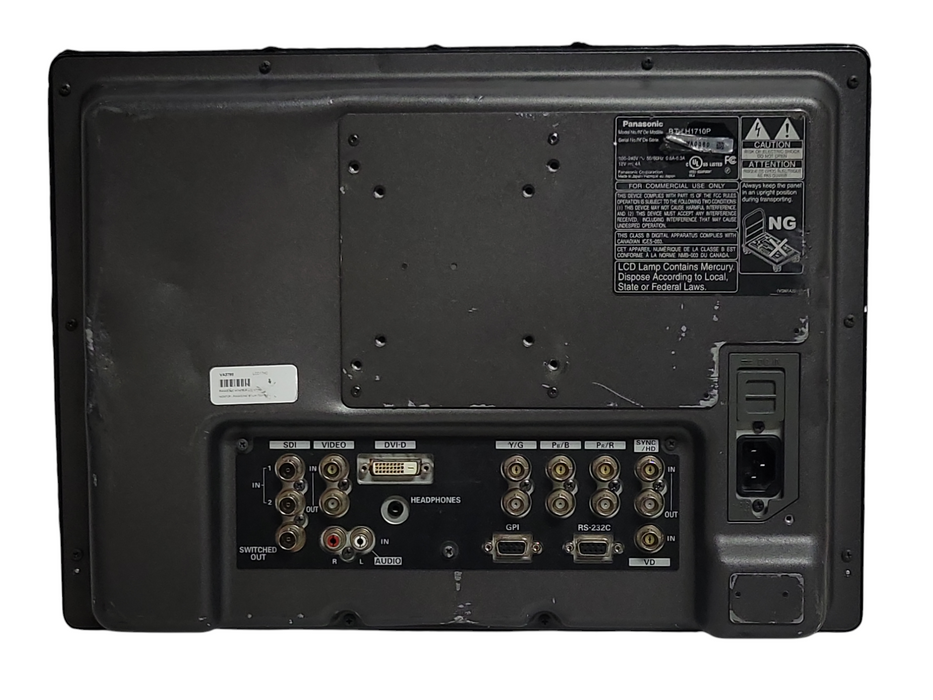 Panasonic BT-LH1710P 17" HD-SDI LCD Monitor, Slight Wear On Exterior