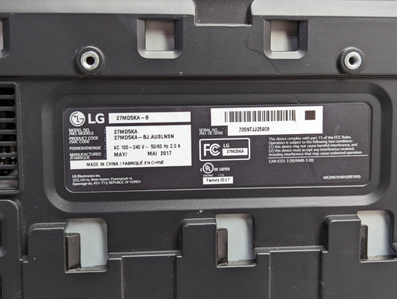 LG 27MD5KA-B 27 inch 5K UltraFine IPS monitor for MacBook Pro PLEASE READ  -
