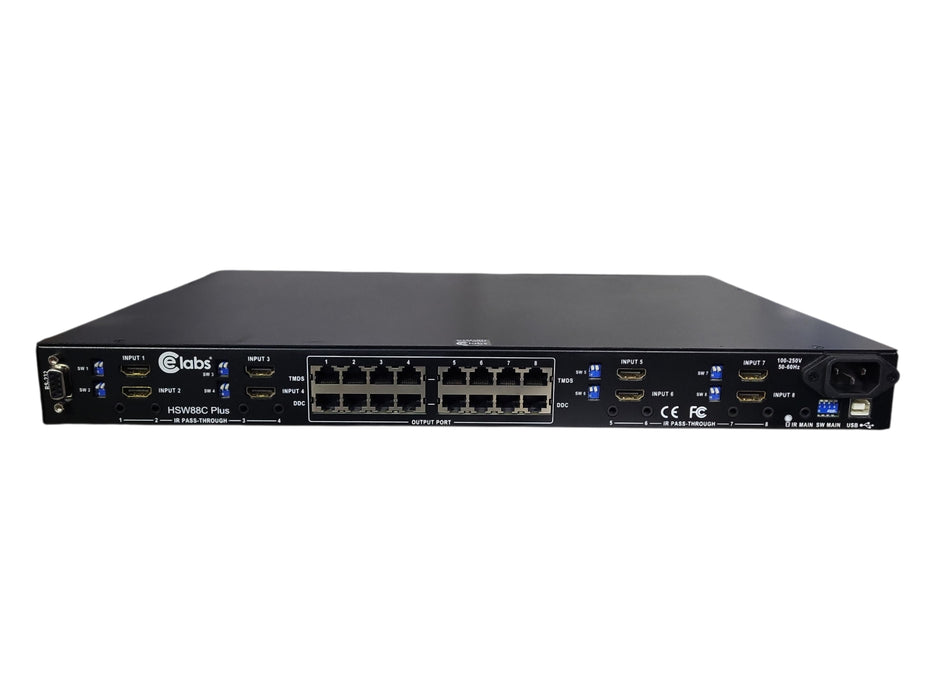 CE Labs HSW88C Plus 8x8 HDMI Matrix Switch Cat-5 Remote Control