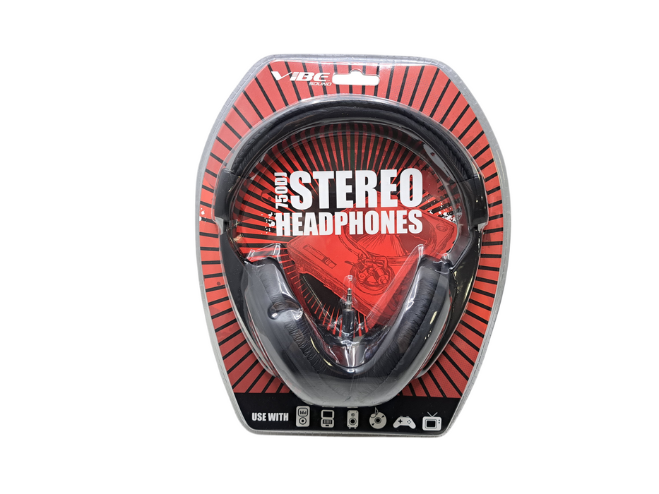 Vibe 750DJ Stereo Headphones Black NEW Sealed