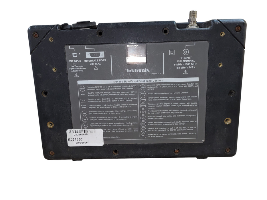 Tektronix RFM150 Signal Scout READ
