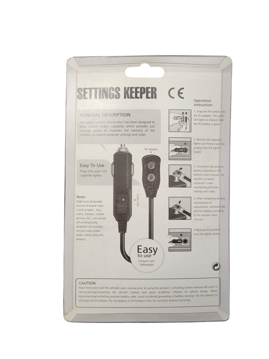 SETTINGS KEPPER 9V
