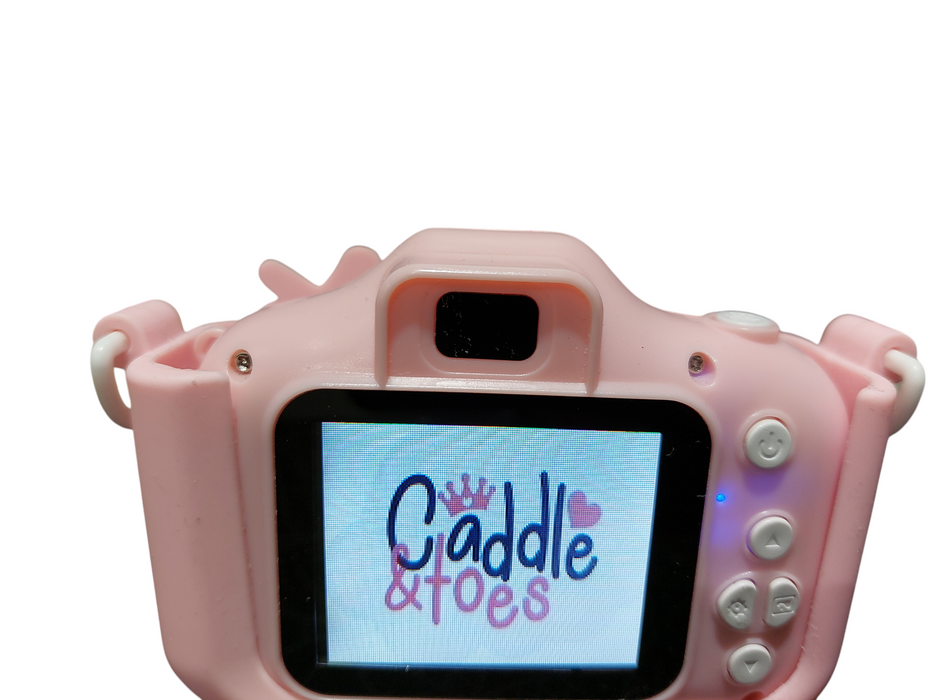 Kids Pink Unicorn Camera Caddle & Toes
