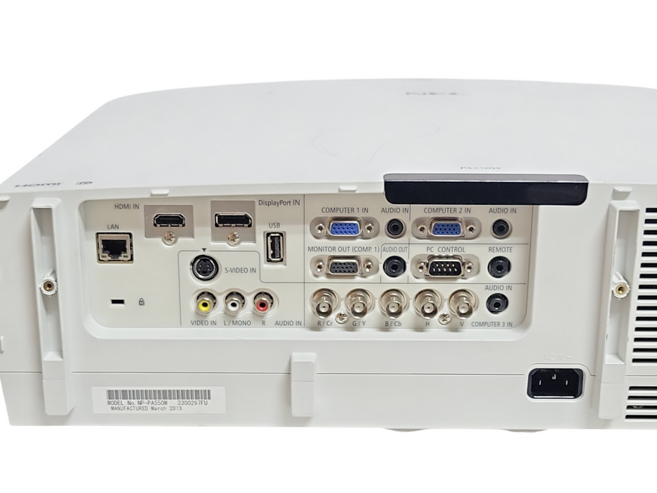 NEC NP-PA550W 5500 Lumens WXGA Projector w/ 1807 Lamp Hours, No Remote