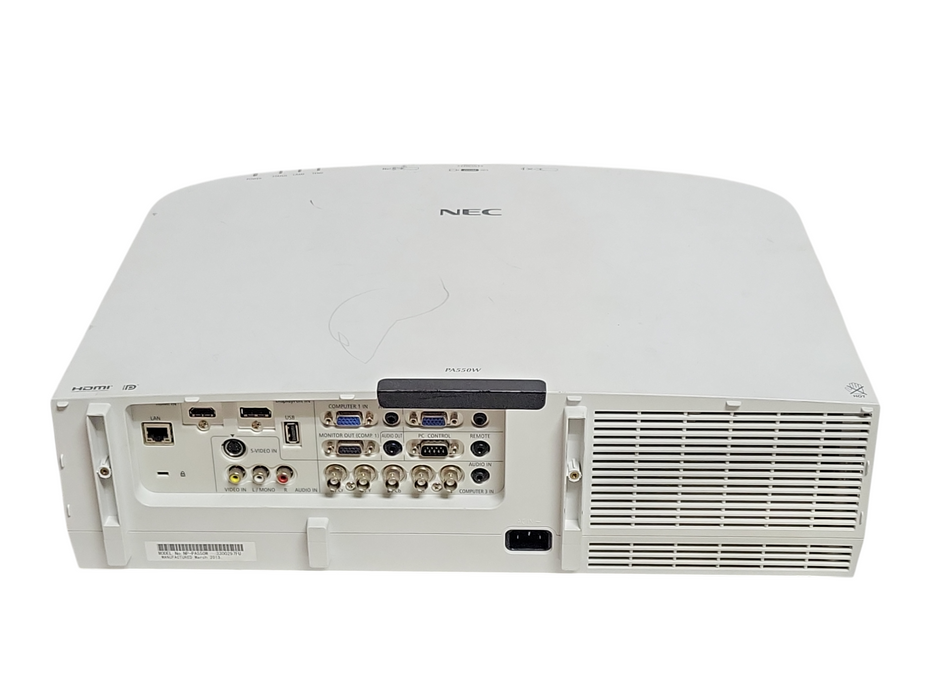 NEC NP-PA550W 5500 Lumens WXGA Projector w/ 1807 Lamp Hours, No Remote