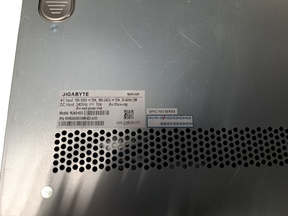Gigabyte R282-003 12X3.5" Barebones Server 2x 2000W | Supports EPYC & NVMe
