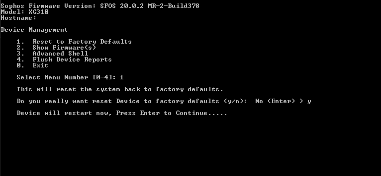Sophos XG 310 Security Appliance Firewall