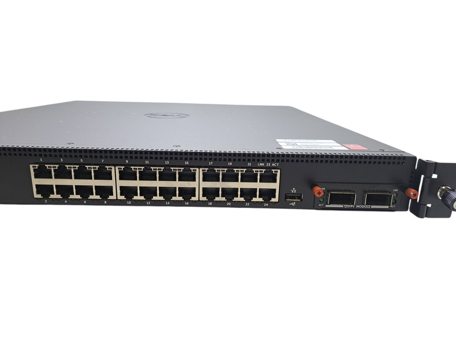 Dell Networking N4032 | 24-Port 10GBASE-T, 2x 40GbE QSFP+ Switch w/ Dual 460W
