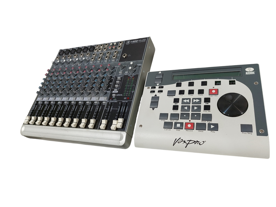 Musical Mixing Bundle Mackie Premium Mic Line Mixer 1402-VLZ3with Audion VoxPro