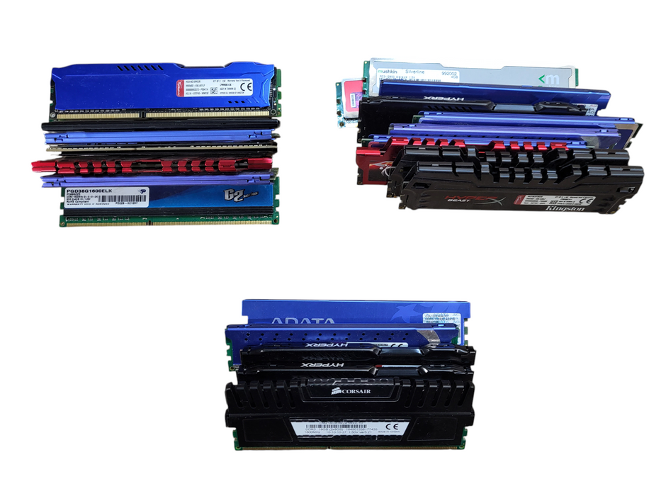 Lot of 25x Assorted brands 4GB DDR3/PC3 Gaming RAM