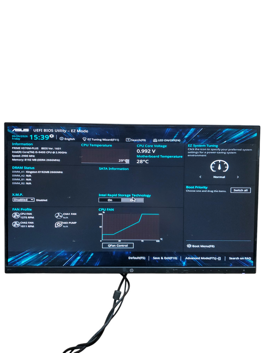 Custom PC H370M-PLUS i5-9400 CPU 2.90GHz 8GB RAM NO-HDD/SSD