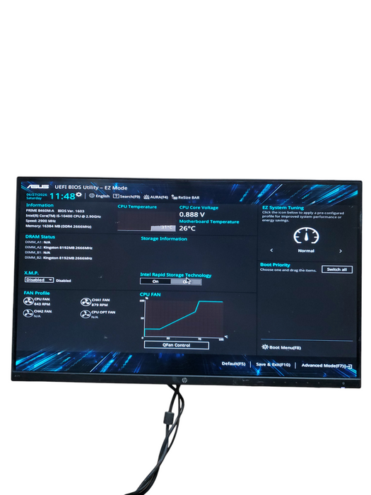 Custom PC B460M-A i5-10400 CPU 2.90GHz 16GB RAM NO-HDD/SSD