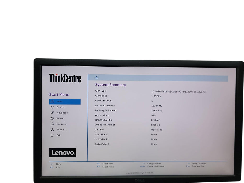 Lenovo ThinkCentre M70q Gen 2 Micro 11th Gen i5 - 11400T @ 1.30GHz 16GB DDR4 Ram
