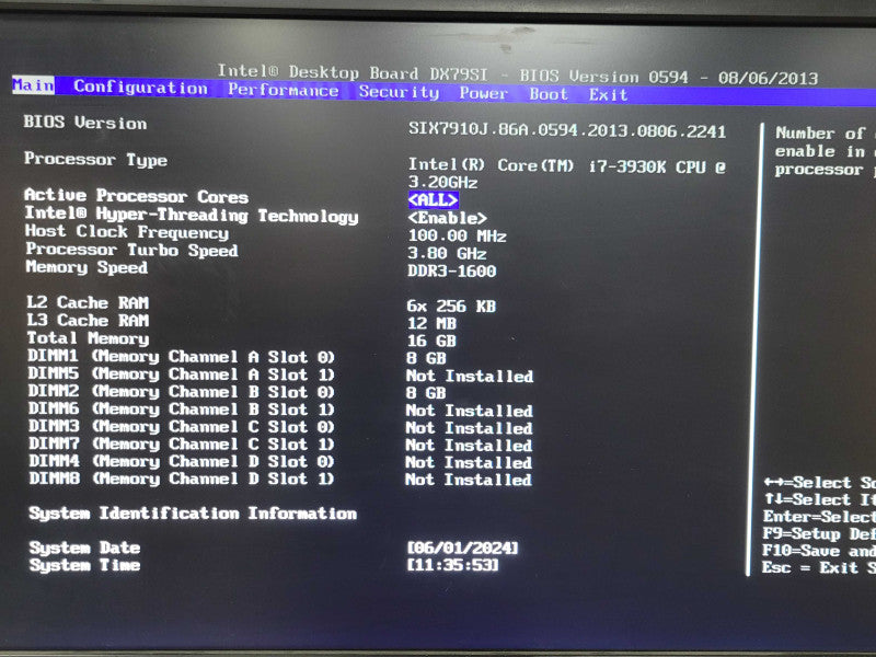 Custom/Intel Tower PC, Core I7-3930K 3.2GHz, 16GB RAM, 180GB SSD + 500GB HDD _