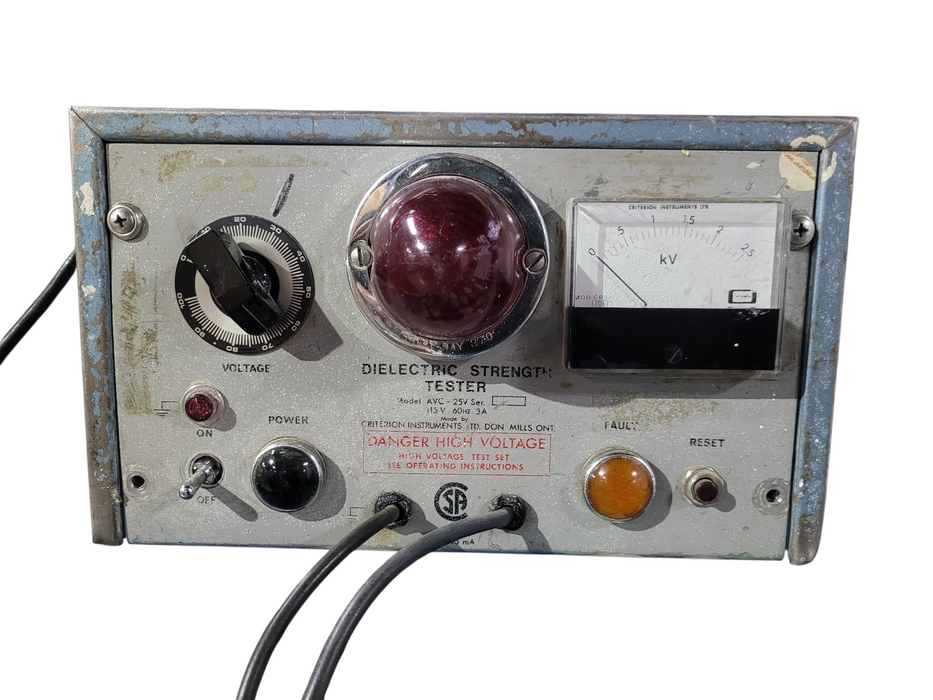 CRITERION AVC-25V,HIGH-VOLTAGE DIELECTRIC STRENGTH TESTER